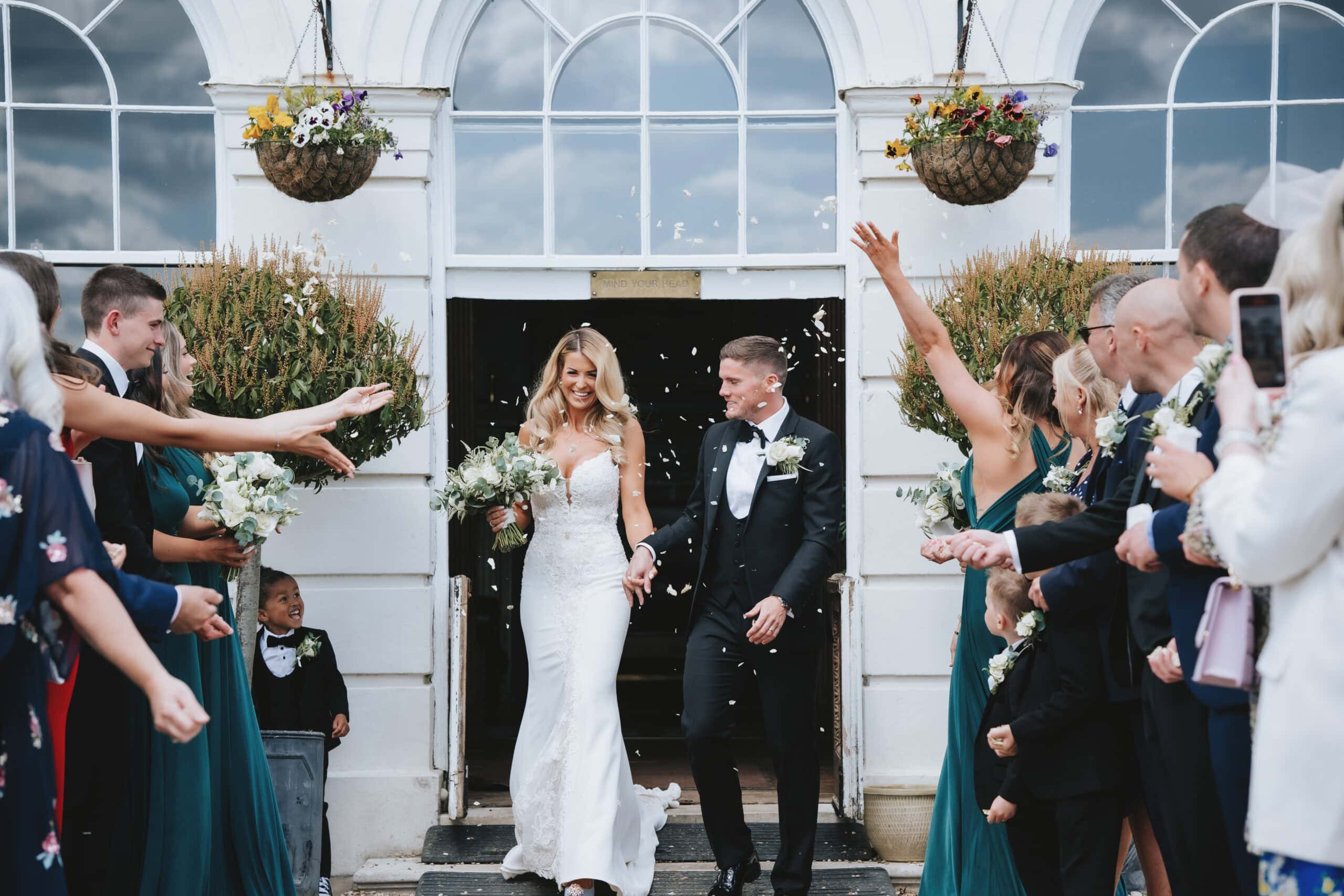 Rosie and Dave's confetti celebration at Gosfield Hall, Essex, 12th May 2022 – photographed by Tel, Lily & White
